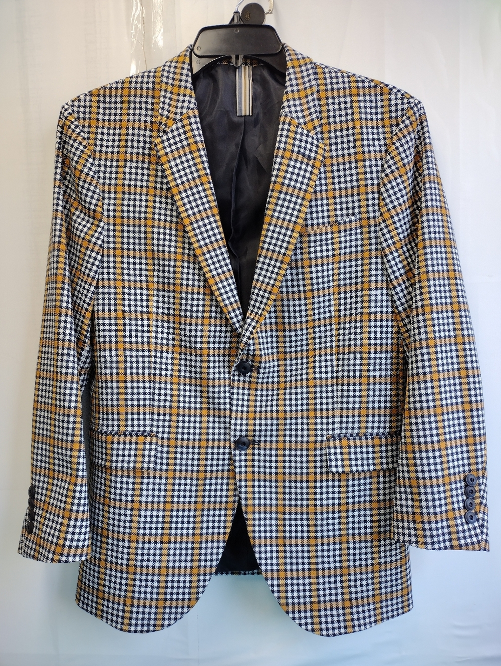 Zara Man Lined Blazer Jacket Two Front Buttons Multicolor Men's Size 42